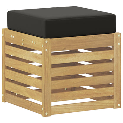 Buitenstoolbank Wit 43 x 43 x 45 cm Massief Acaciahout