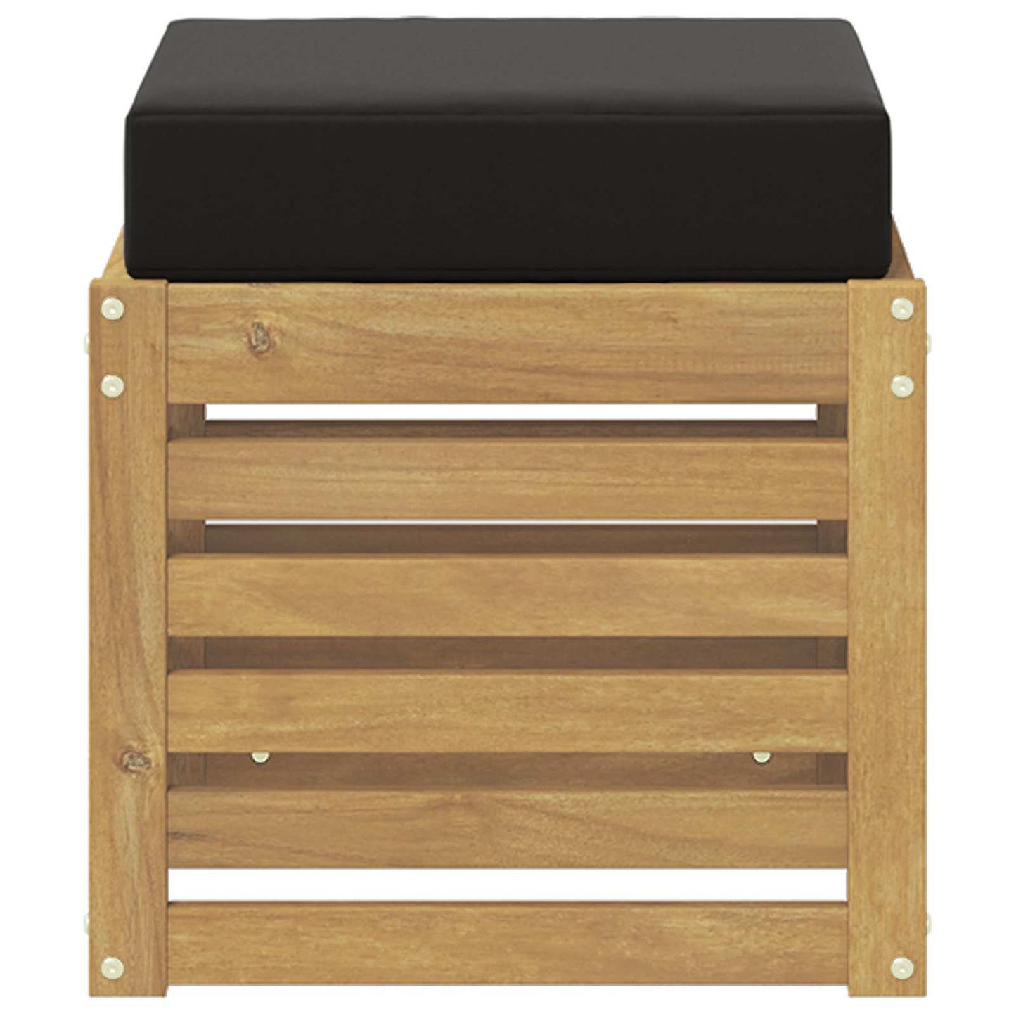 Buitenstoolbank Wit 43 x 43 x 45 cm Massief Acaciahout