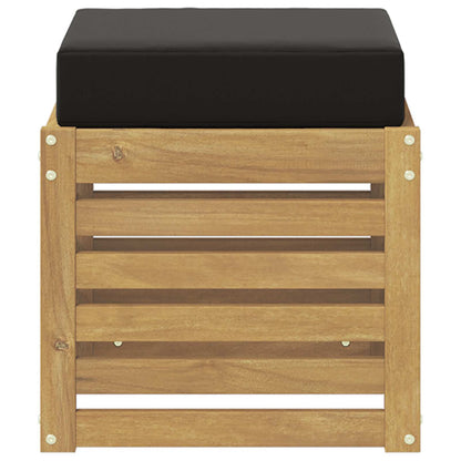 Buitenstoolbank Wit 43 x 43 x 45 cm Massief Acaciahout