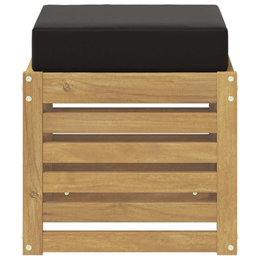 Buitenstoolbank Wit 43 x 43 x 45 cm Massief Acaciahout