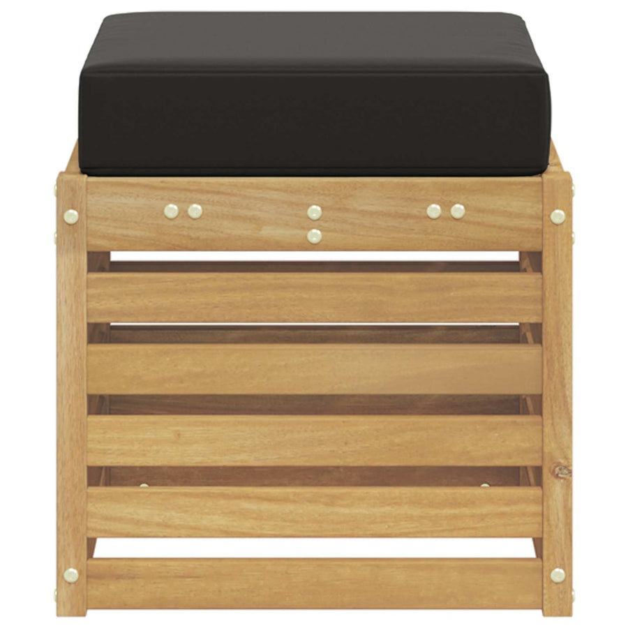 Buitenstoolbank Wit 43 x 43 x 45 cm Massief Acaciahout