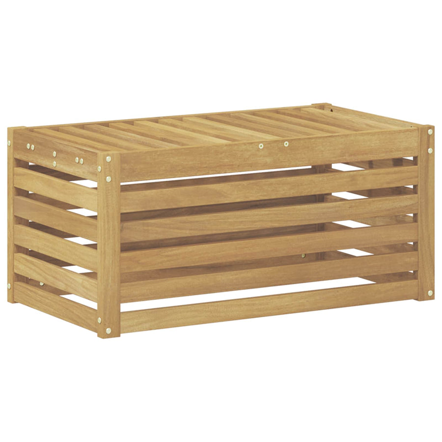 Buitenstoolbank Wit 79 x 43 x 37 cm Massief Acaciahout