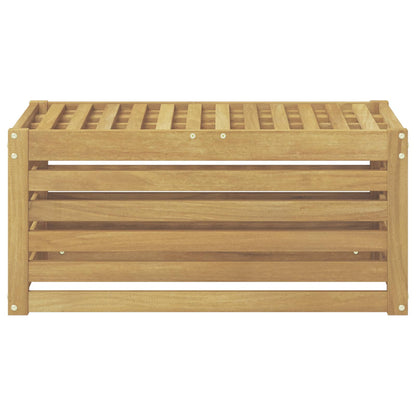 Buitenstoolbank Wit 79 x 43 x 37 cm Massief Acaciahout