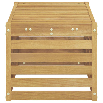 Buitenstoolbank Wit 79 x 43 x 37 cm Massief Acaciahout