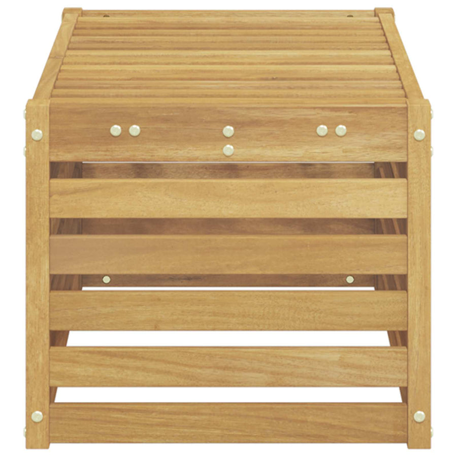 Buitenstoolbank Wit 79 x 43 x 37 cm Massief Acaciahout