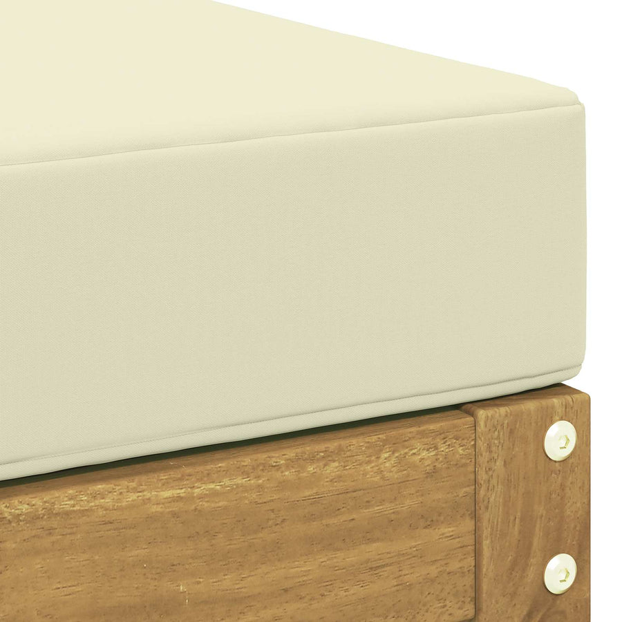 Buitenstoolbank Wit 80 x 43 x 45 cm Massief Acaciahout