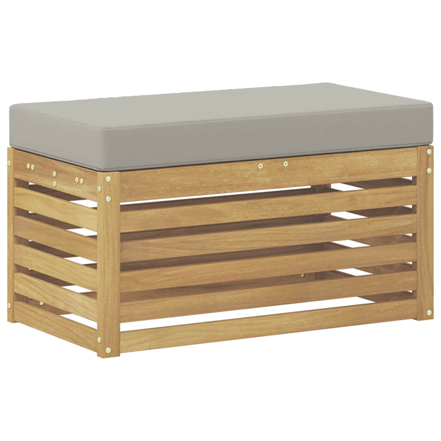 Buitenstoolbank Wit 80 x 43 x 45 cm Massief Acaciahout