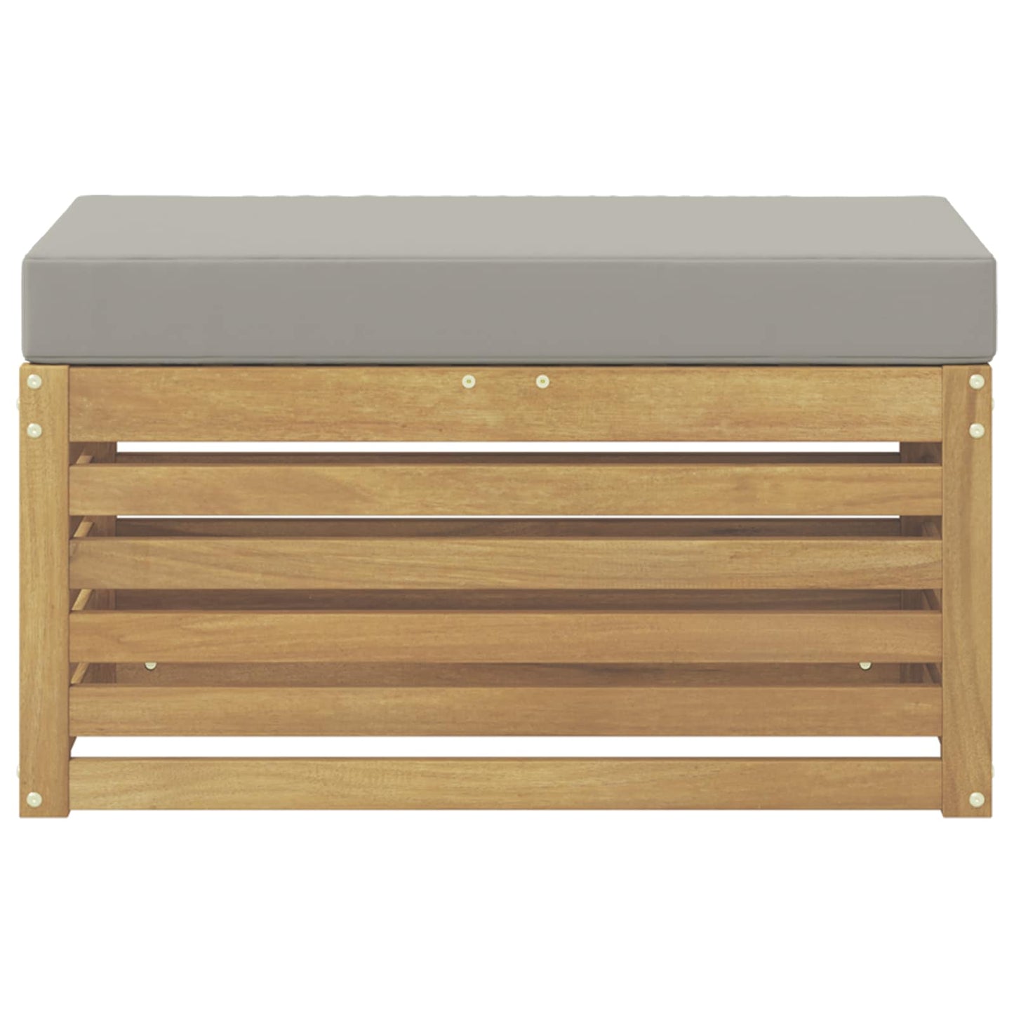 Buitenstoolbank Wit 80 x 43 x 45 cm Massief Acaciahout