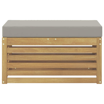 Buitenstoolbank Wit 80 x 43 x 45 cm Massief Acaciahout