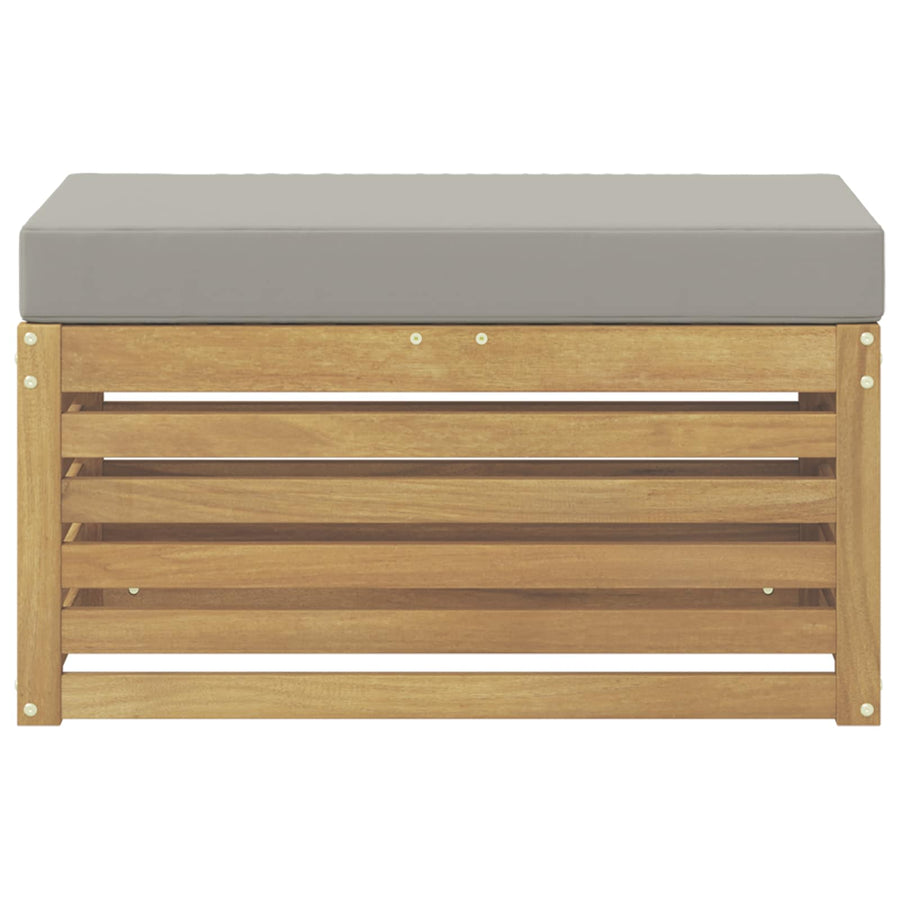 Buitenstoolbank Wit 80 x 43 x 45 cm Massief Acaciahout