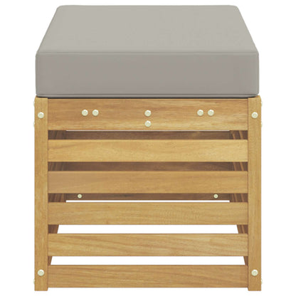 Buitenstoolbank Wit 80 x 43 x 45 cm Massief Acaciahout