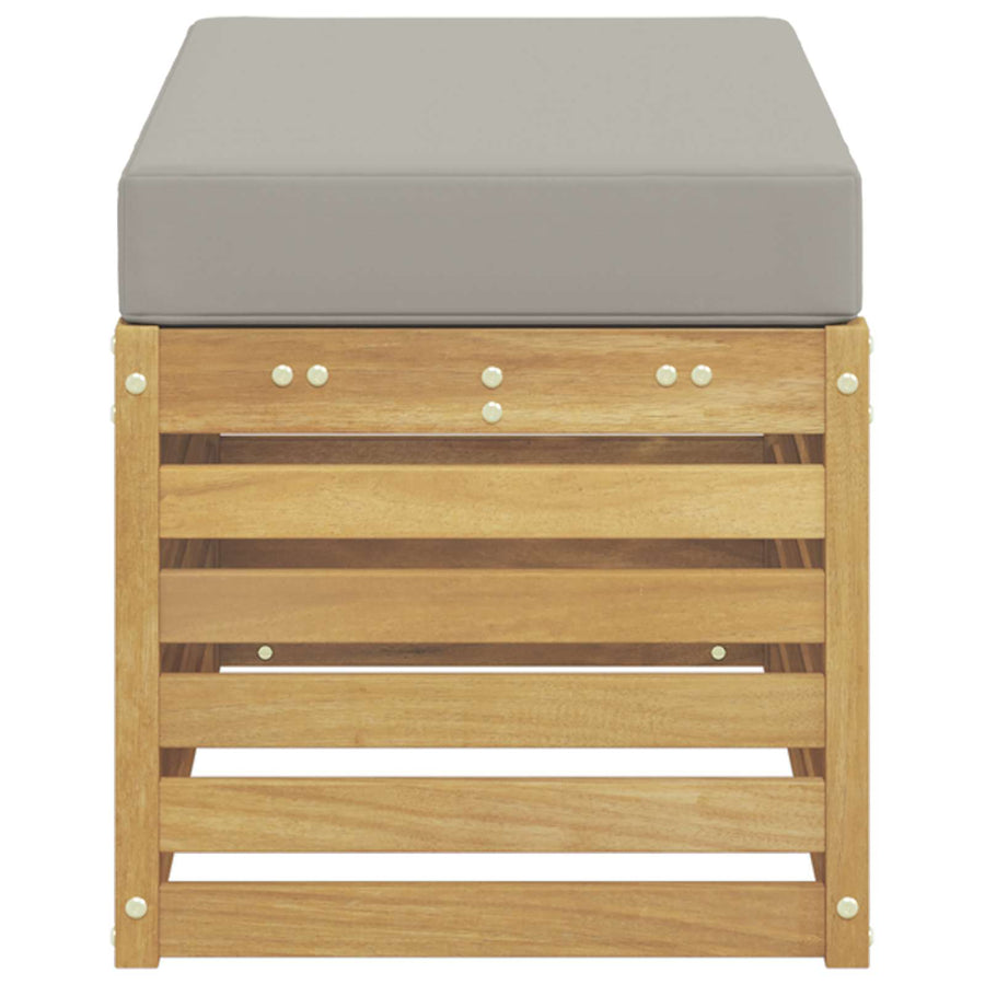Buitenstoolbank Wit 80 x 43 x 45 cm Massief Acaciahout