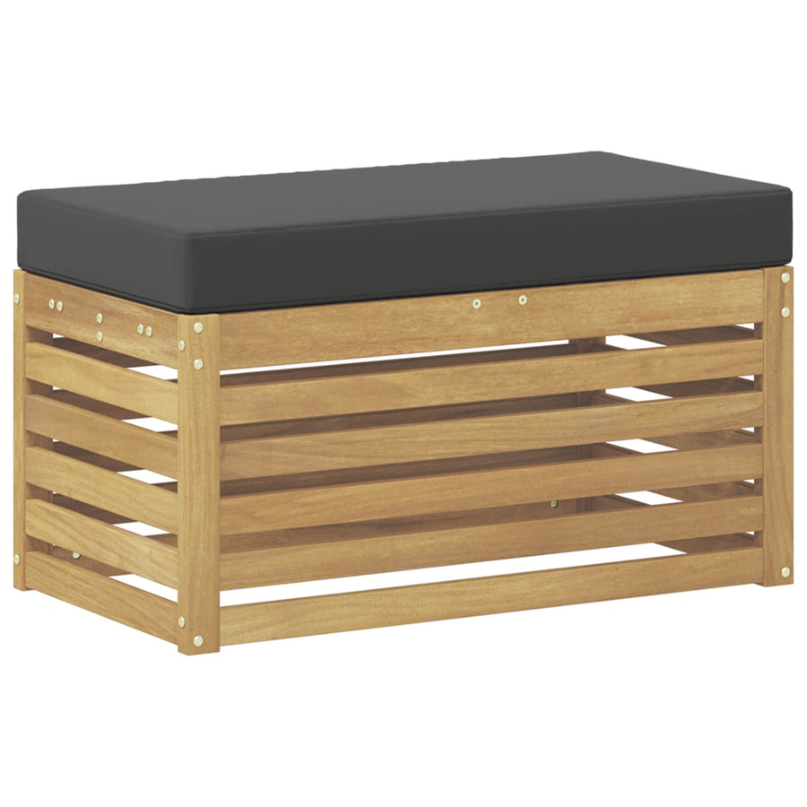 Buitenstoolbank Wit 80 x 43 x 45 cm Massief Acaciahout