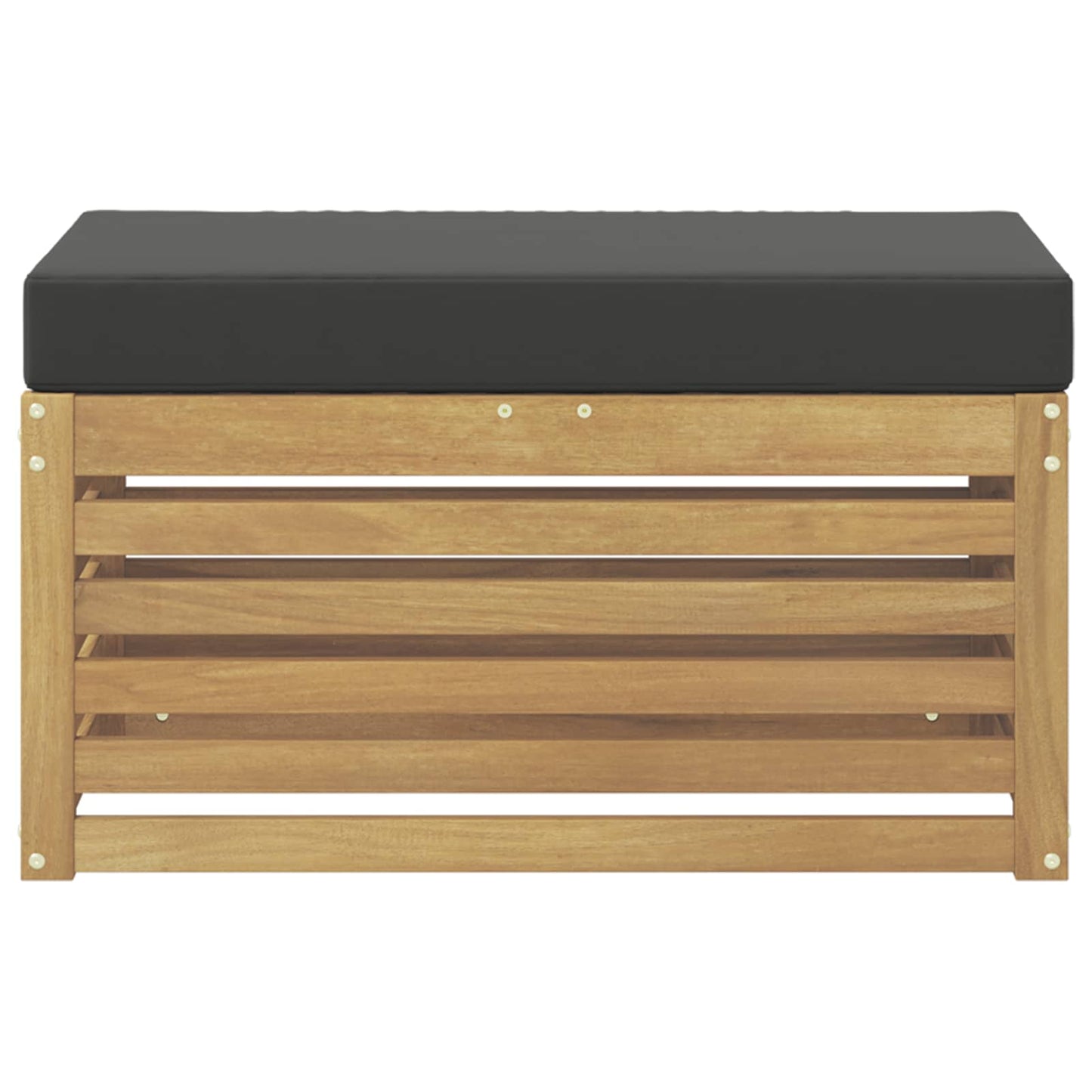 Buitenstoolbank Wit 80 x 43 x 45 cm Massief Acaciahout