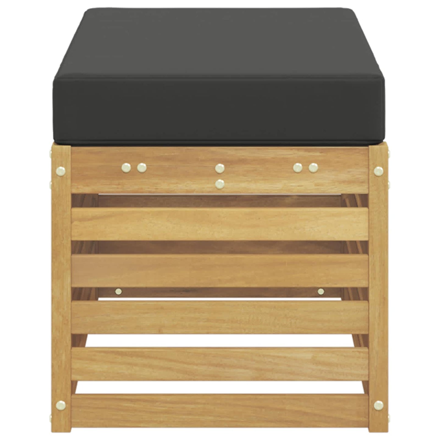Buitenstoolbank Wit 80 x 43 x 45 cm Massief Acaciahout