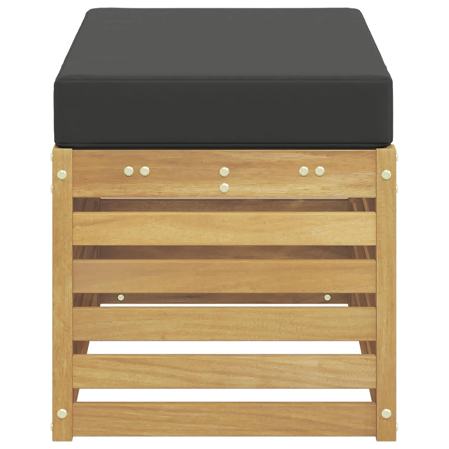 Buitenstoolbank Wit 80 x 43 x 45 cm Massief Acaciahout