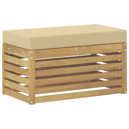 Buitenstoolbank Wit 80 x 43 x 45 cm Massief Acaciahout