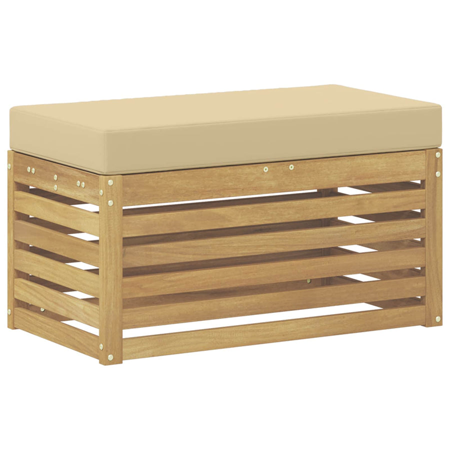 Buitenstoolbank Wit 80 x 43 x 45 cm Massief Acaciahout