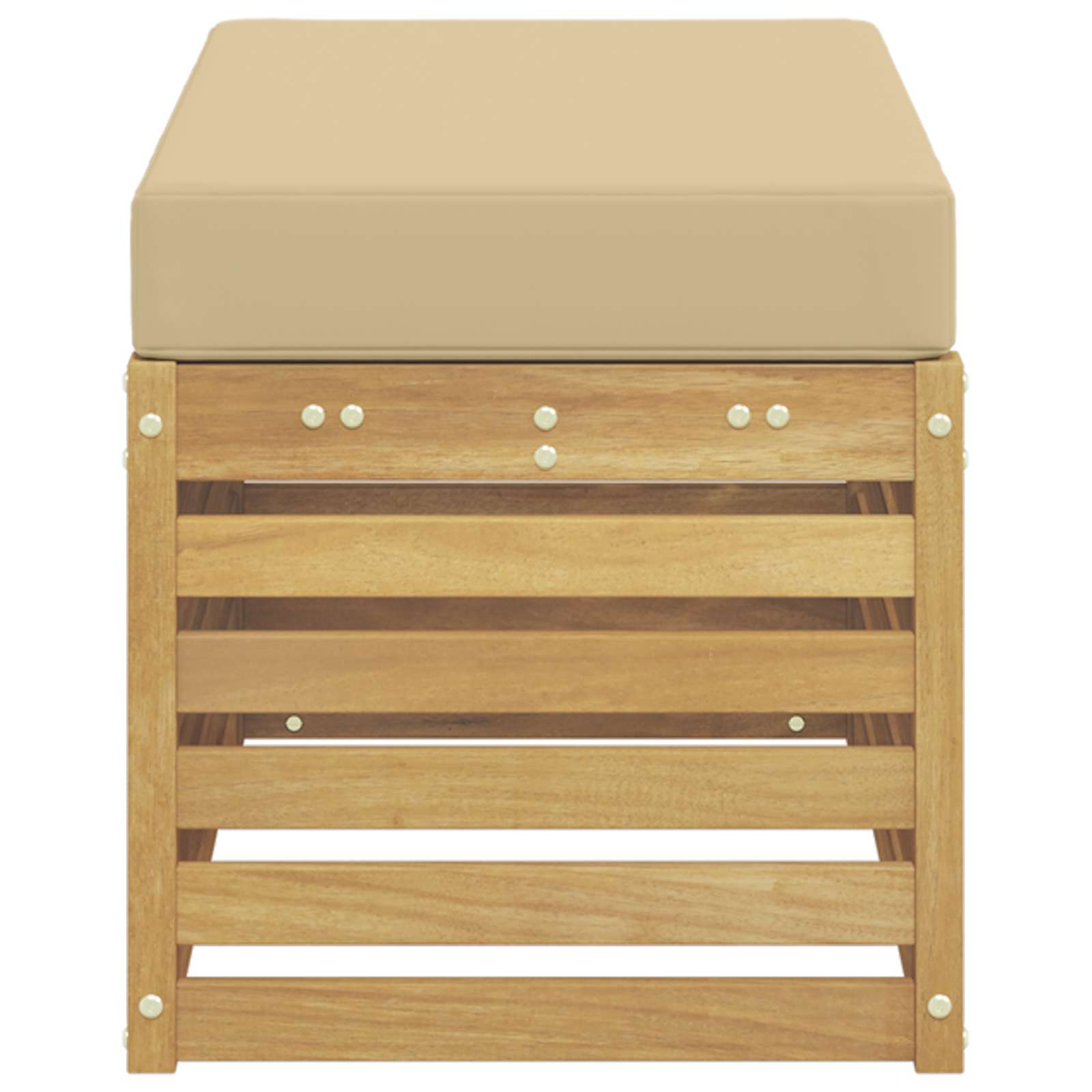 Buitenstoolbank Wit 80 x 43 x 45 cm Massief Acaciahout