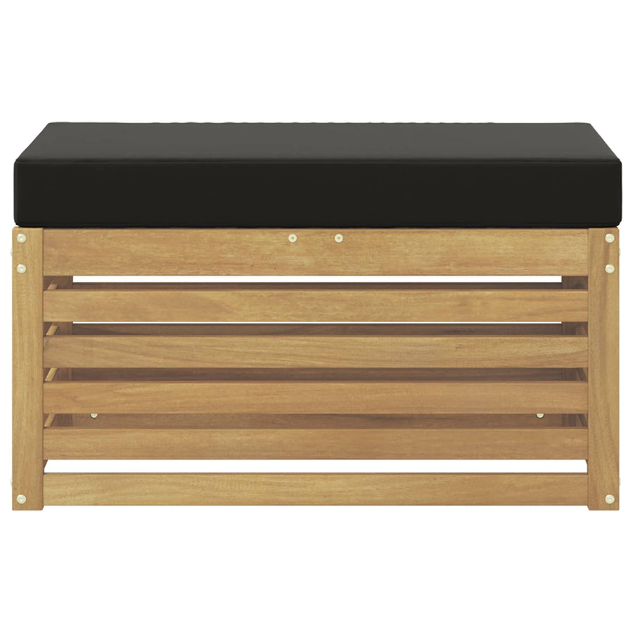 Buitenstoolbank Wit 80 x 43 x 45 cm Massief Acaciahout
