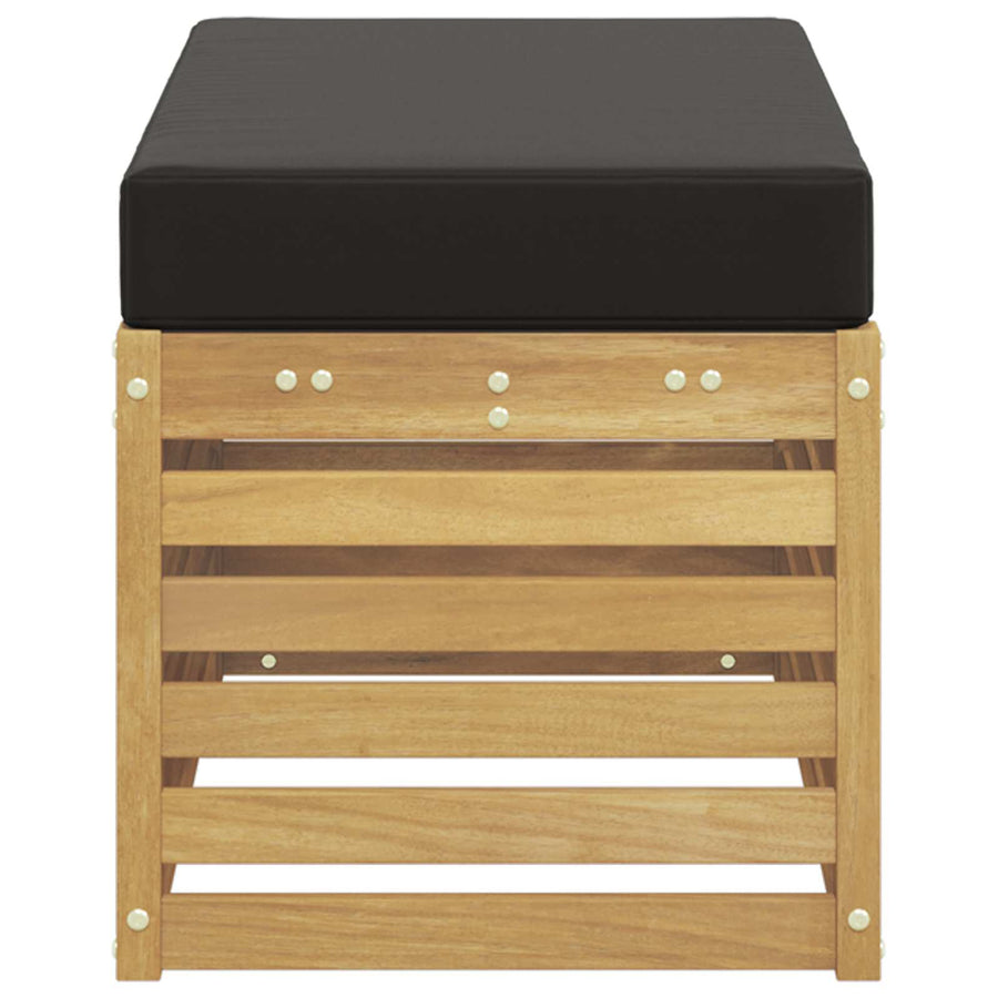 Buitenstoolbank Wit 80 x 43 x 45 cm Massief Acaciahout