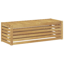 Buitenstoolbank Wit 115 x 43 x 37 cm Massief Acaciahout