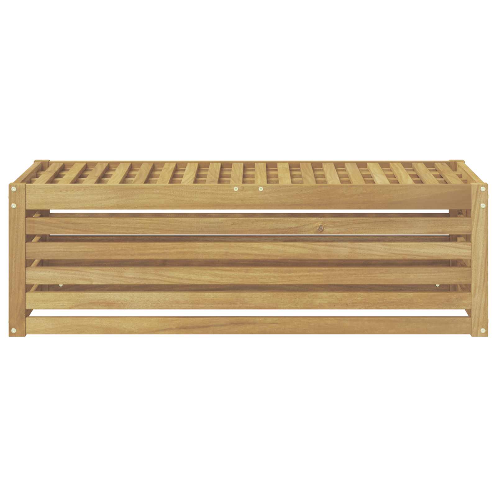 Buitenstoolbank Wit 115 x 43 x 37 cm Massief Acaciahout