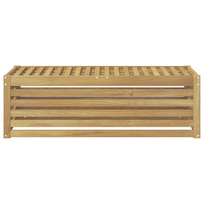 Buitenstoolbank Wit 115 x 43 x 37 cm Massief Acaciahout