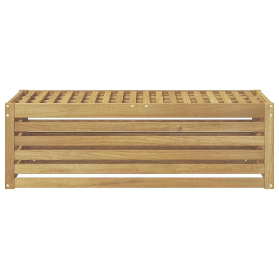 Buitenstoolbank Wit 115 x 43 x 37 cm Massief Acaciahout