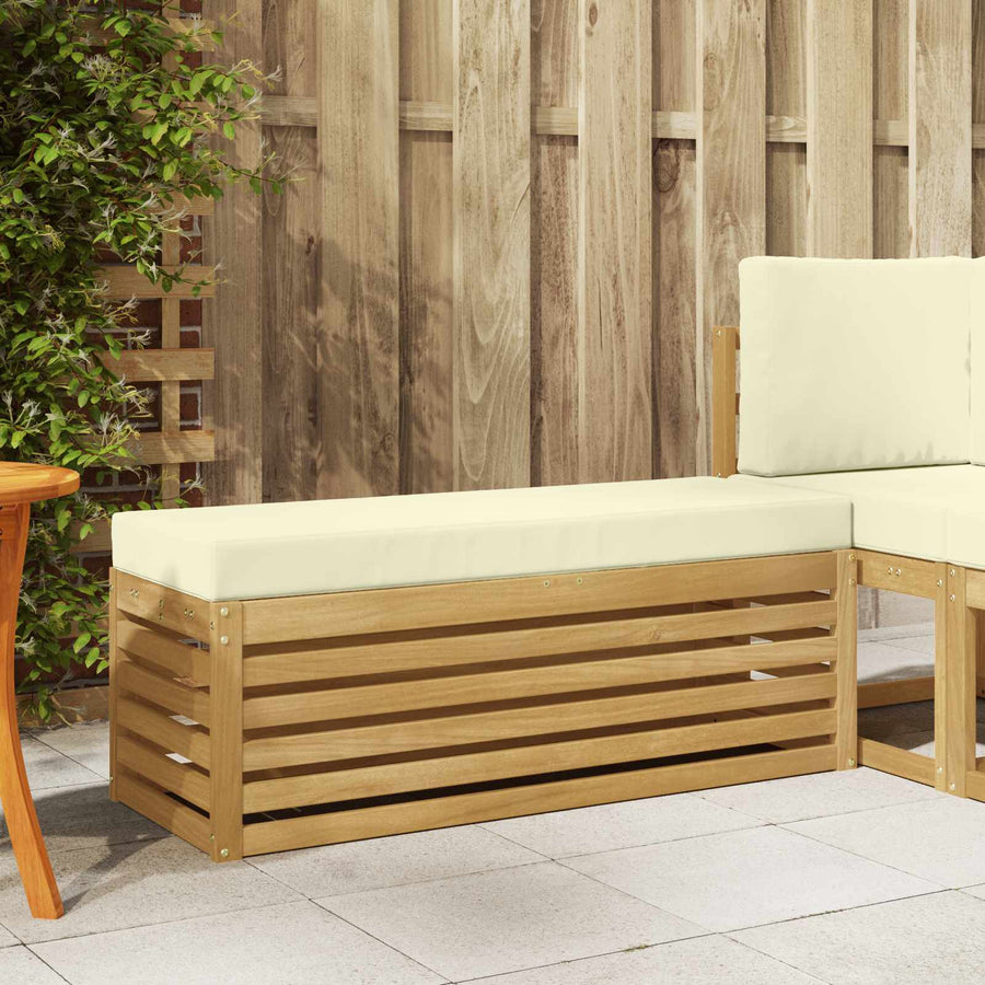 Buiten bankenset Wit en crèmekleurig 115 x 43 x 45 cm