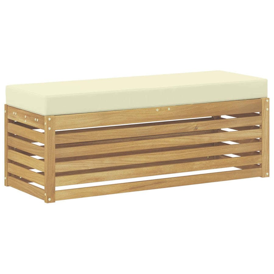 Buiten bankenset Wit en crèmekleurig 115 x 43 x 45 cm