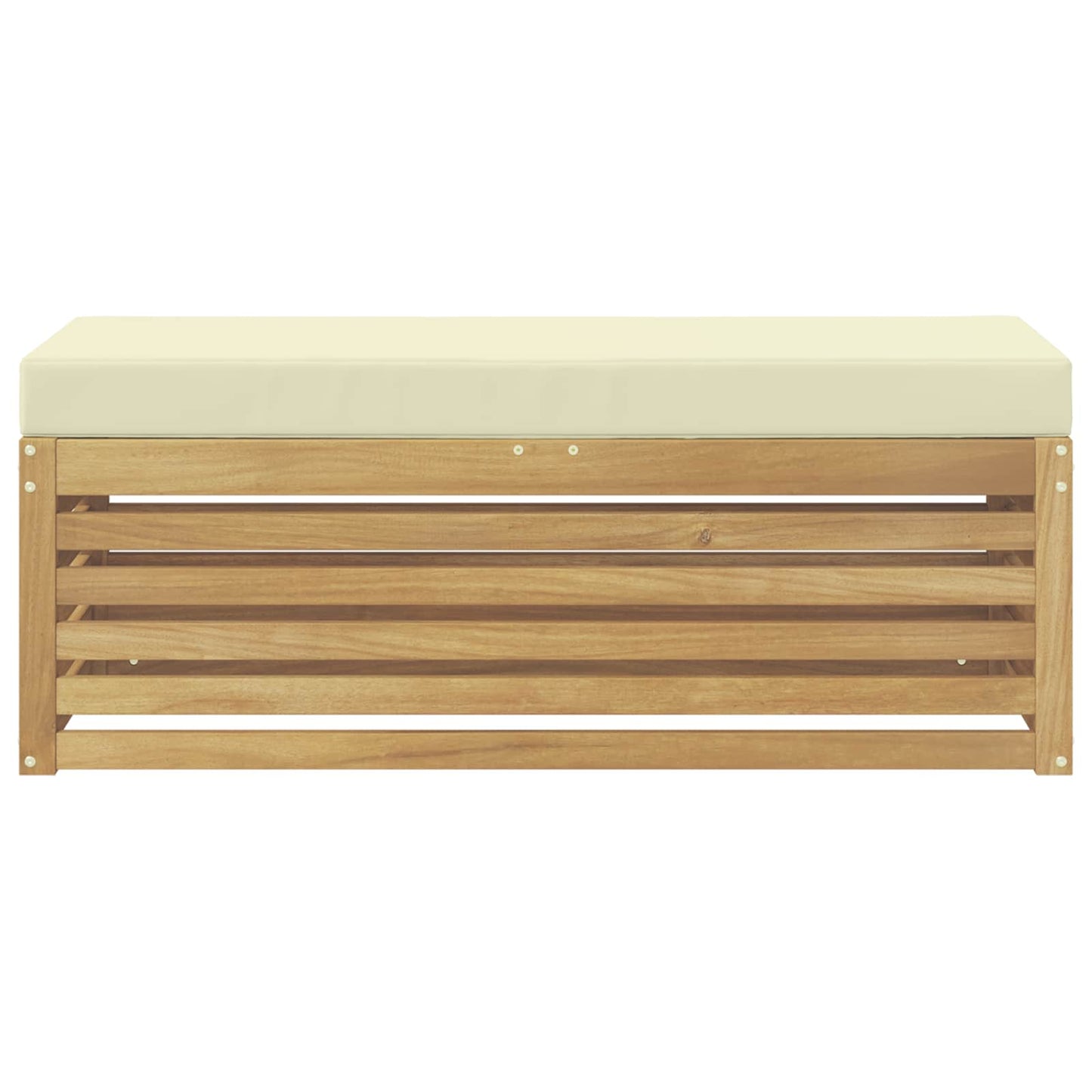 Buiten bankenset Wit en crèmekleurig 115 x 43 x 45 cm