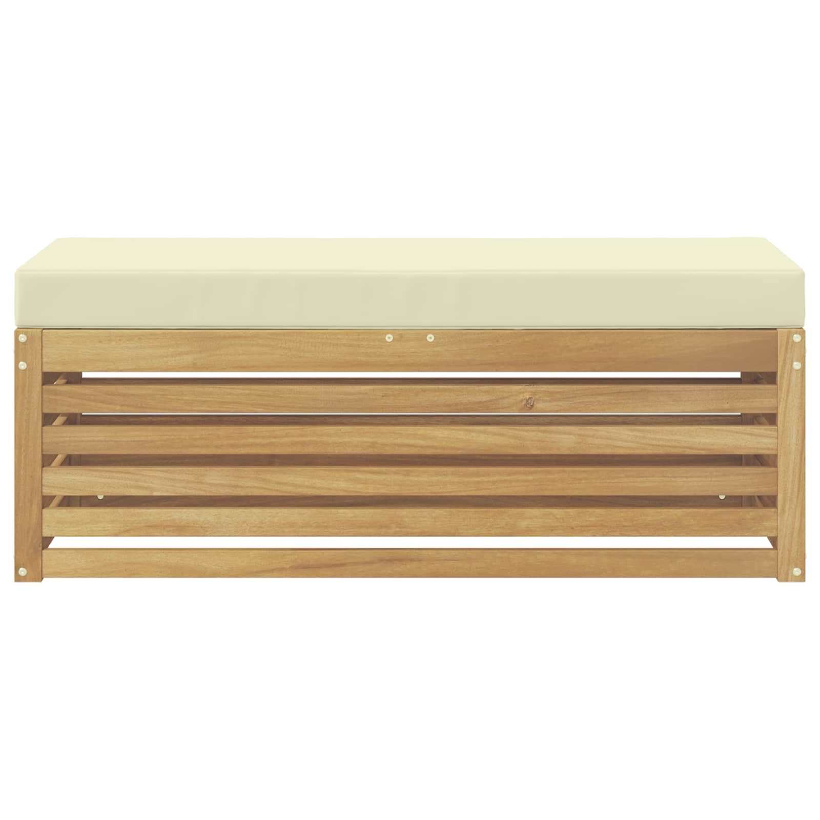 Buiten bankenset Wit en crèmekleurig 115 x 43 x 45 cm