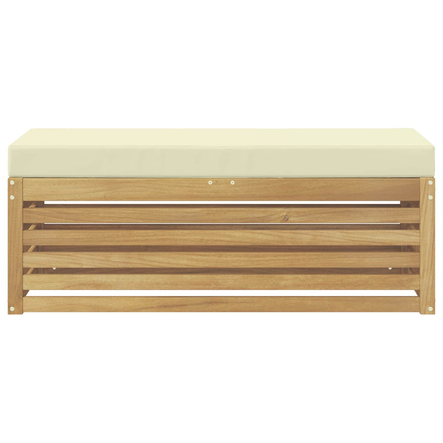 Buiten bankenset Wit en crèmekleurig 115 x 43 x 45 cm