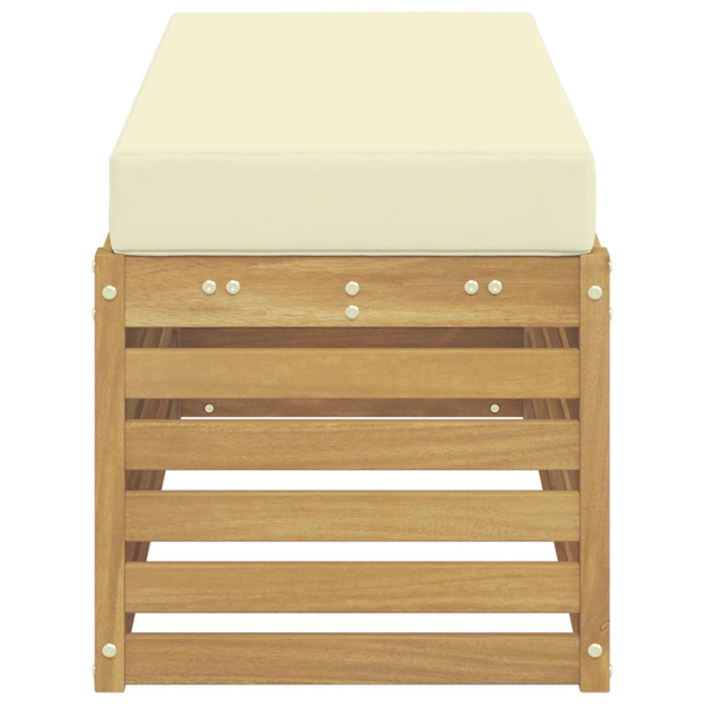 Buiten bankenset Wit en crèmekleurig 115 x 43 x 45 cm