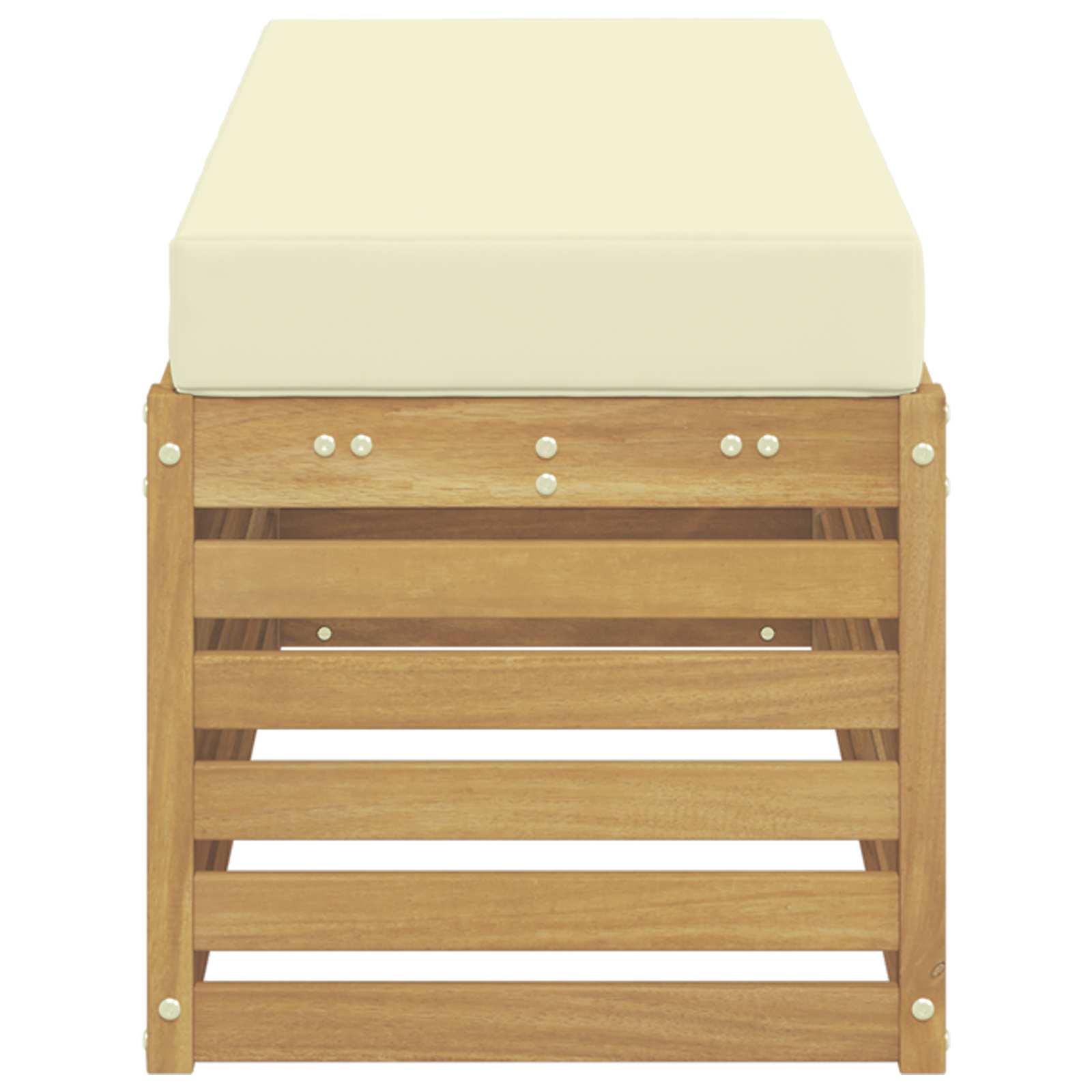 Buiten bankenset Wit en crèmekleurig 115 x 43 x 45 cm