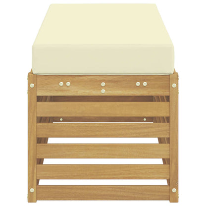 Buiten bankenset Wit en crèmekleurig 115 x 43 x 45 cm