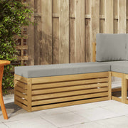 Buitenstoolbank 115x43x45 cm massief acaciahout wit