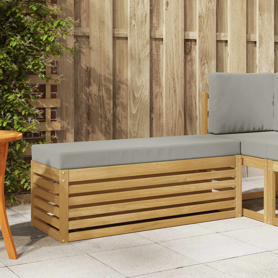 Buitenstoolbank Wit 115 x 43 x 45 cm Massief Acaciahout