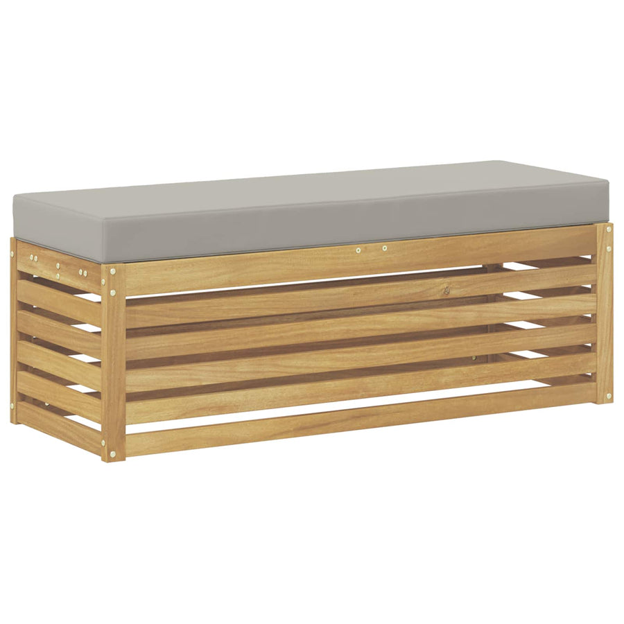 Buitenstoolbank Wit 115 x 43 x 45 cm Massief Acaciahout