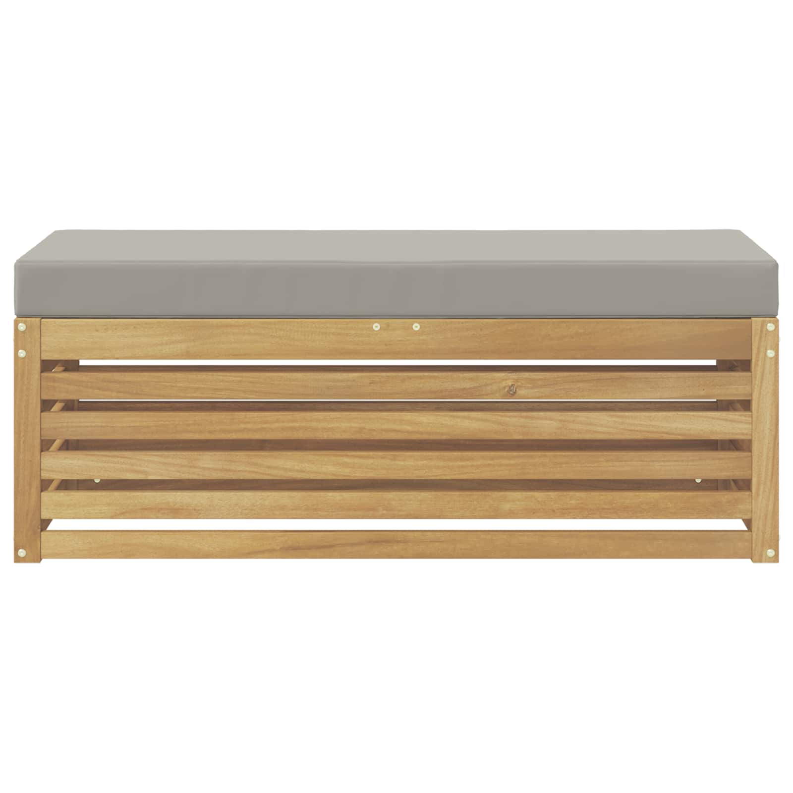 Buitenstoolbank Wit 115 x 43 x 45 cm Massief Acaciahout