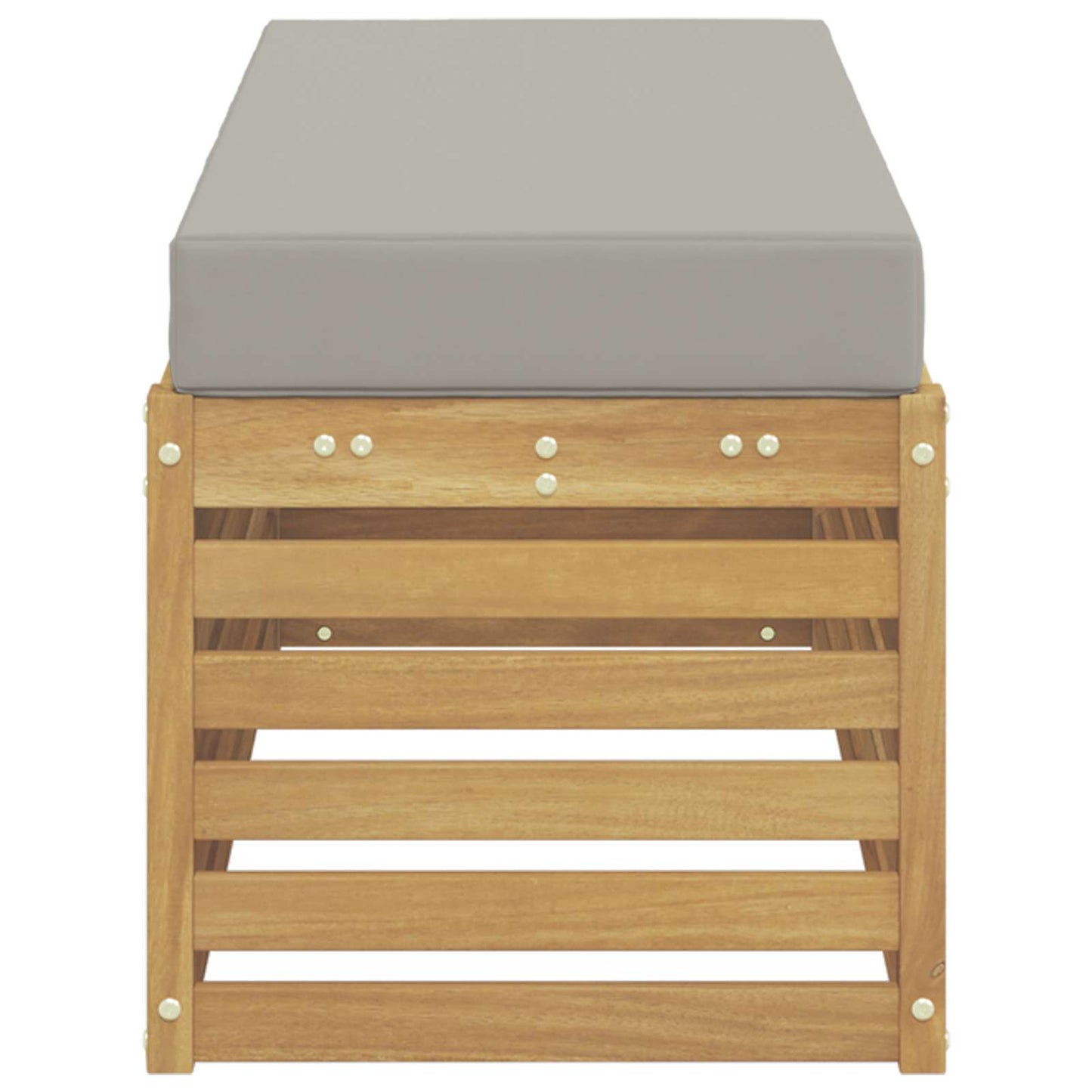Buitenstoolbank Wit 115 x 43 x 45 cm Massief Acaciahout