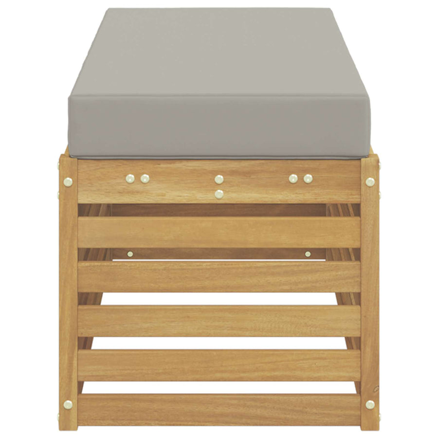 Buitenstoolbank Wit 115 x 43 x 45 cm Massief Acaciahout