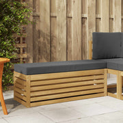 Modulaire tuinbank massief acaciahout wit antraciet 115x43x45 cm