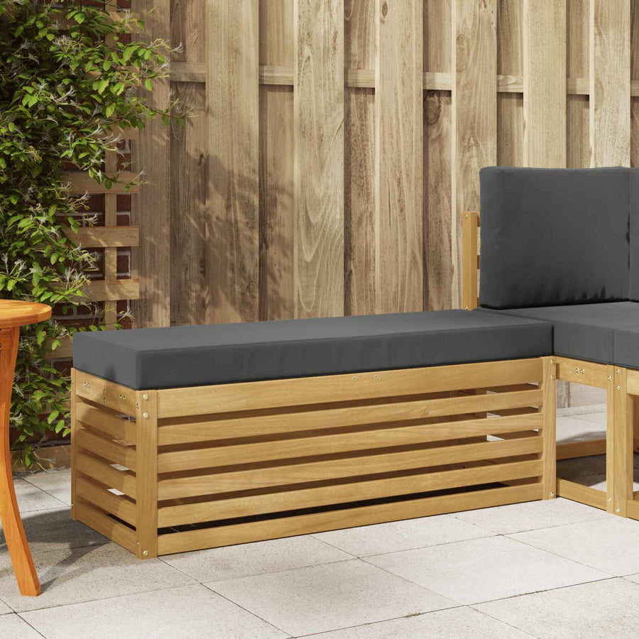 Buiten bankenset Wit en antracietkleurig 115 x 43 x 45 cm