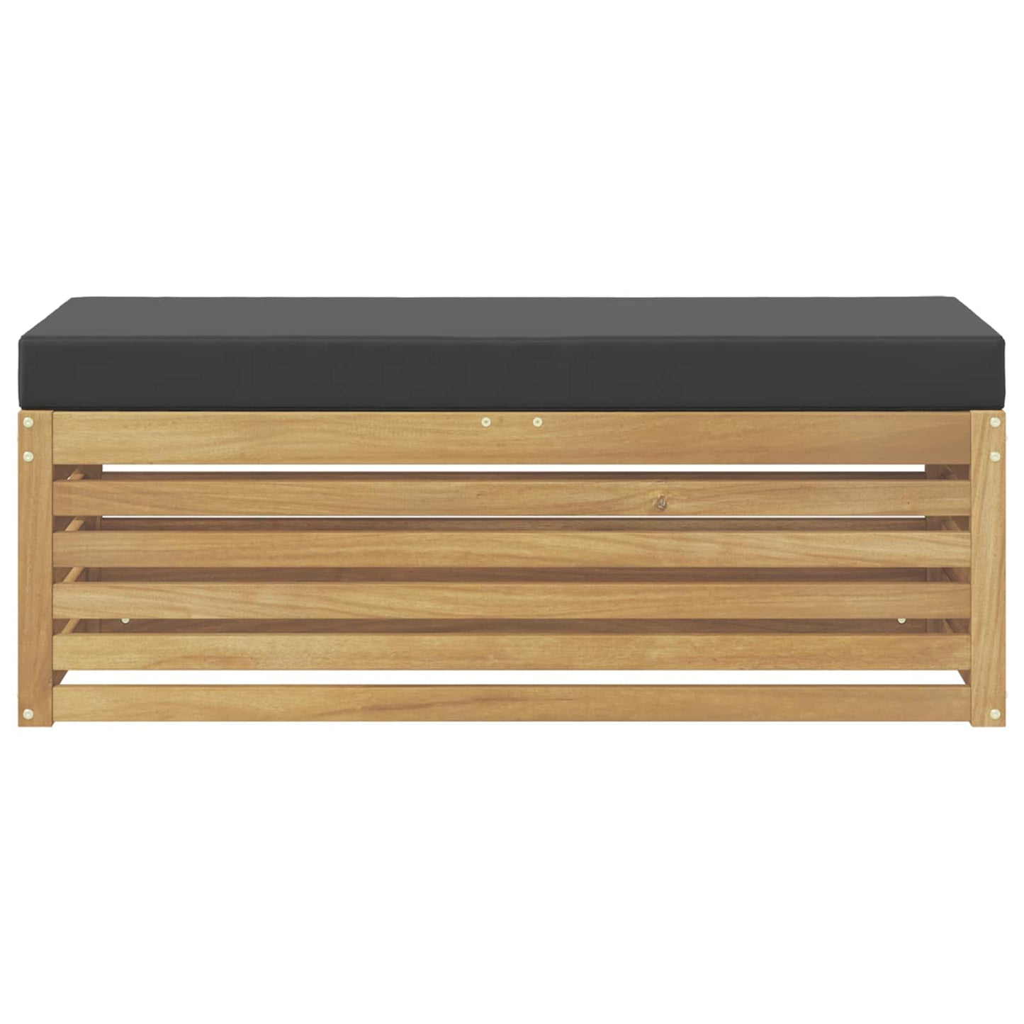 Buiten bankenset Wit en antracietkleurig 115 x 43 x 45 cm