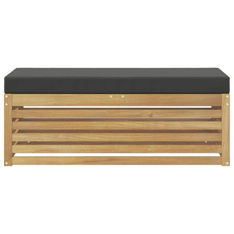 Buiten bankenset Wit en antracietkleurig 115 x 43 x 45 cm