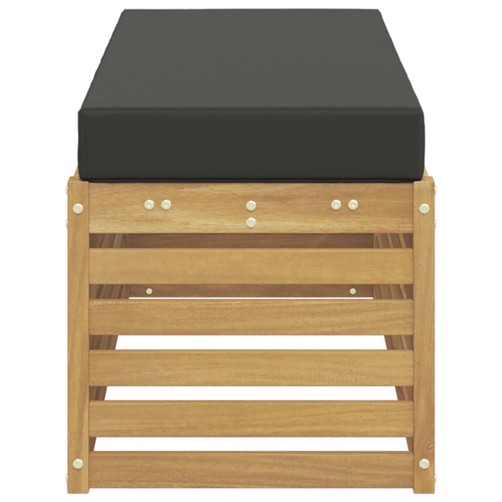 Buiten bankenset Wit en antracietkleurig 115 x 43 x 45 cm