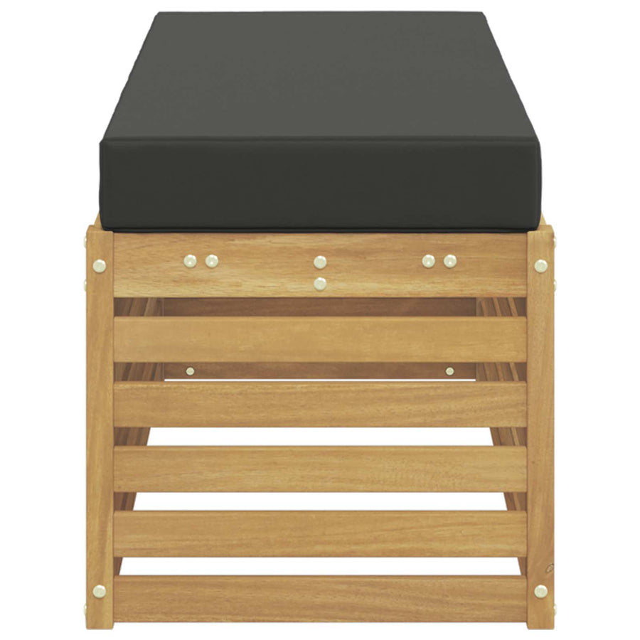 Buiten bankenset Wit en antracietkleurig 115 x 43 x 45 cm