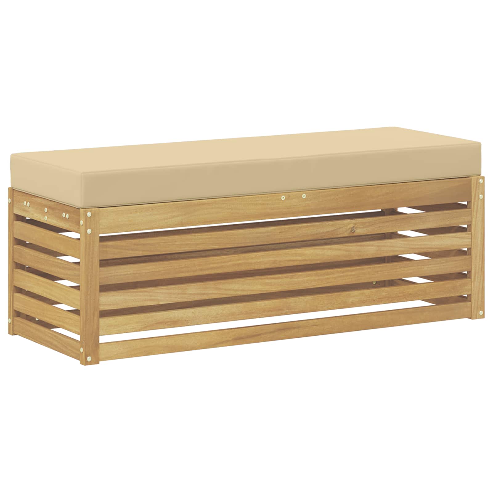 Buitenstoolbank Wit 115 x 43 x 45 cm Massief Acaciahout